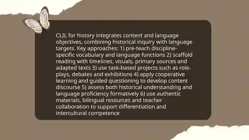 Methody of Integrating Language and History Lessons