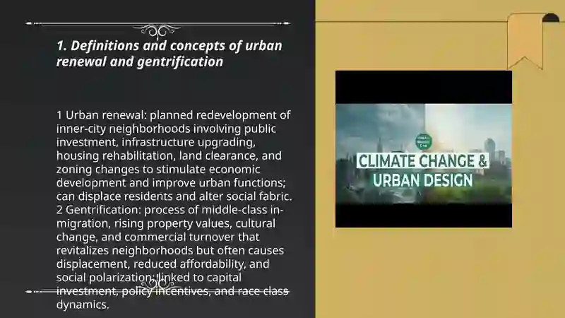 URBAN RENEWAL AND GENTRIFICATION