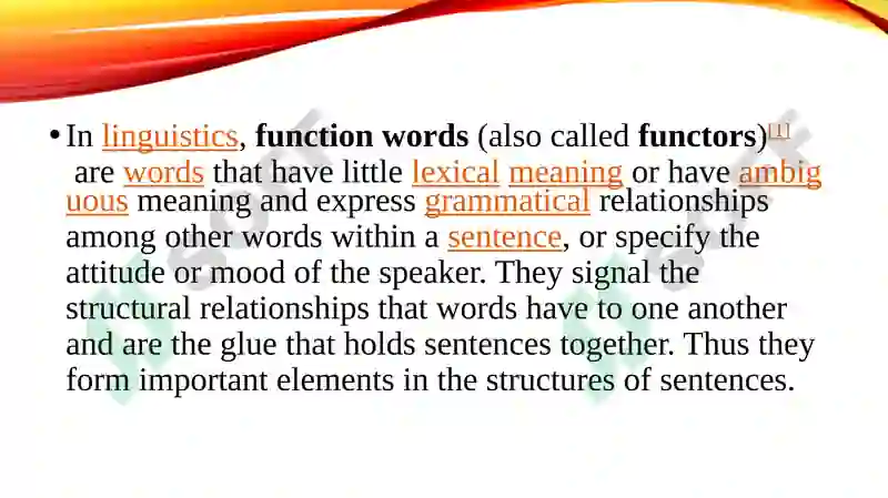 Function words