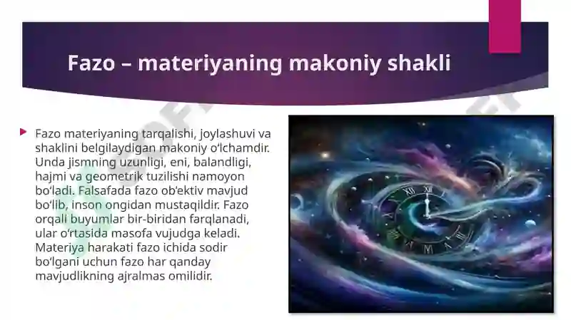 Fazo va vaqt materyasi