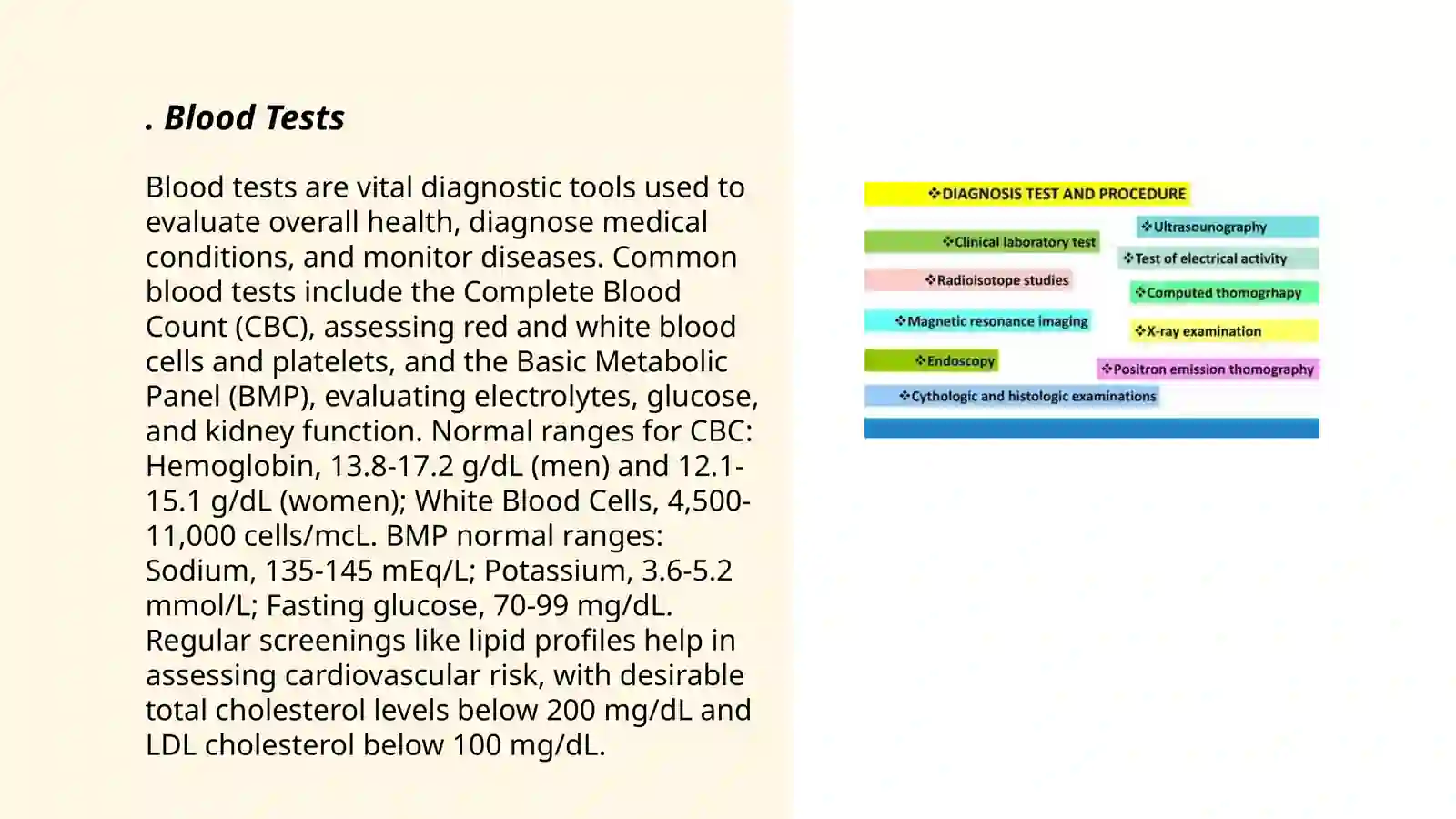 Diagnostic tests