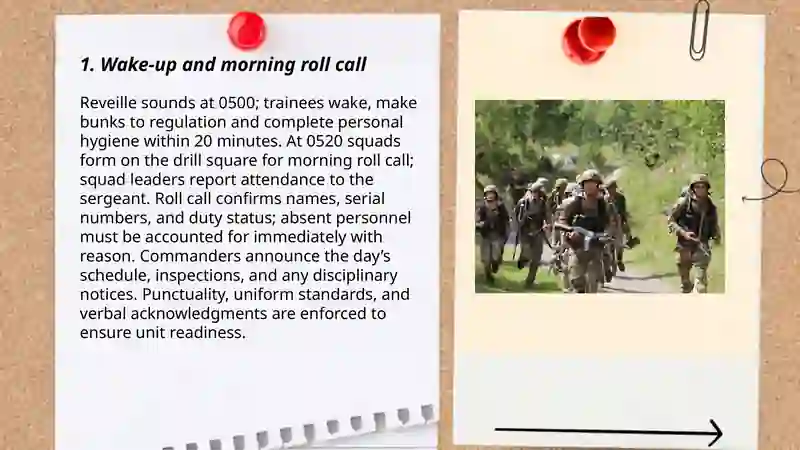 Daily Routine in Military Training