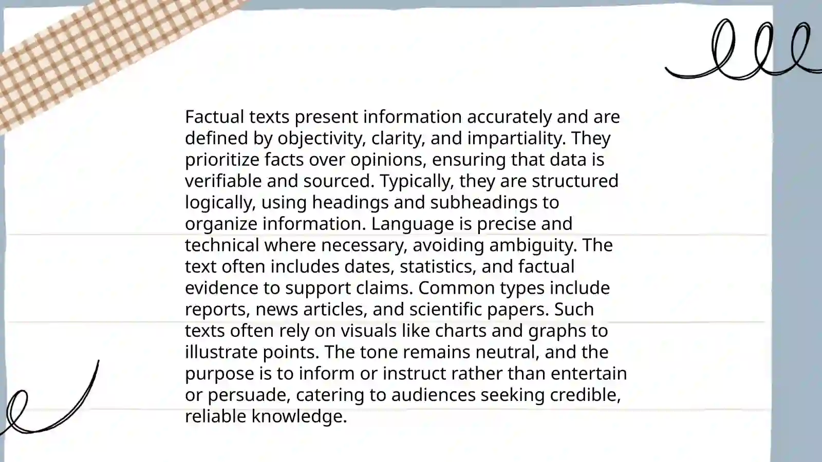 Factual Text Types