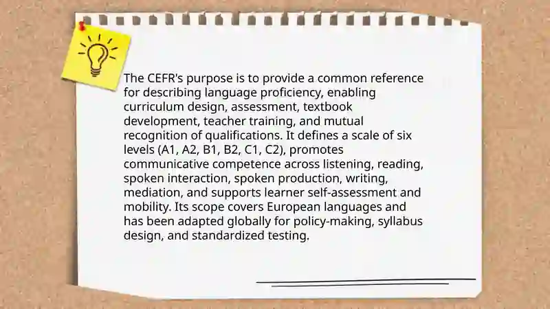 The CEFR framework: an overview