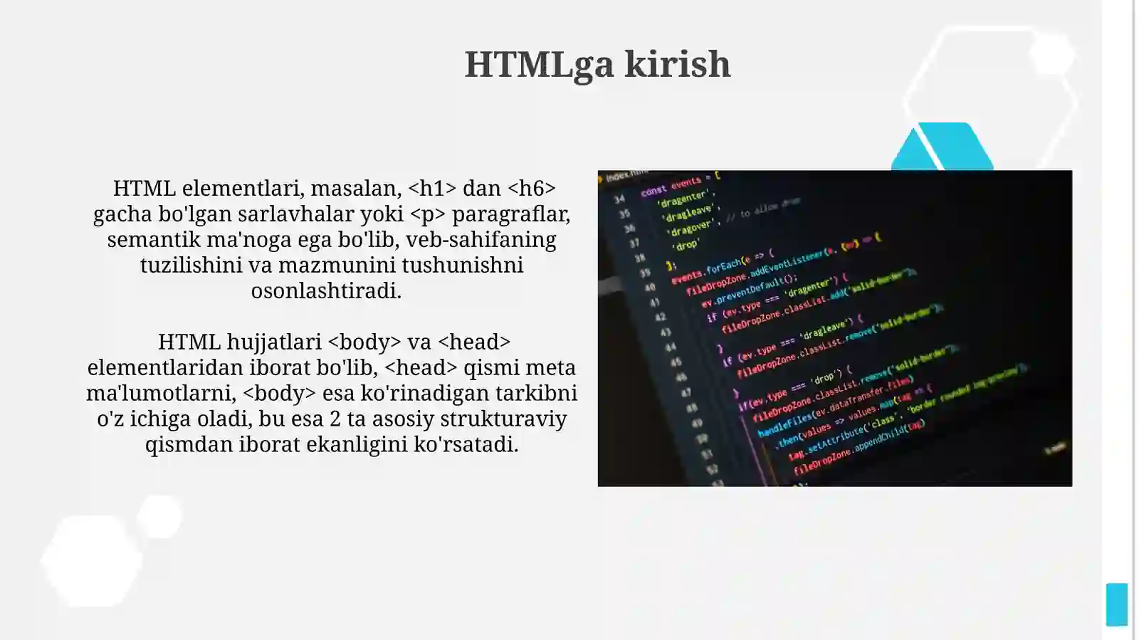 HTML va CSS texnologiyalari: web-sahifa tuzilishi va uslublarini yaratish