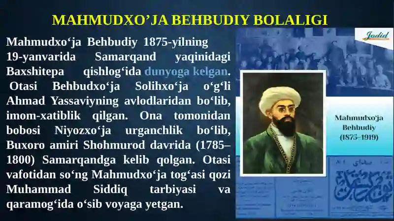 Mahmudxo’ja Behbudiy ilmiy faoliyati