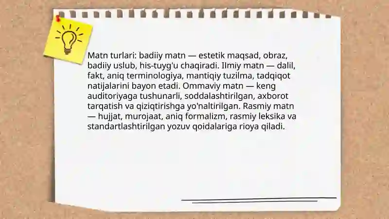 Matn va uning koʻrinishlari