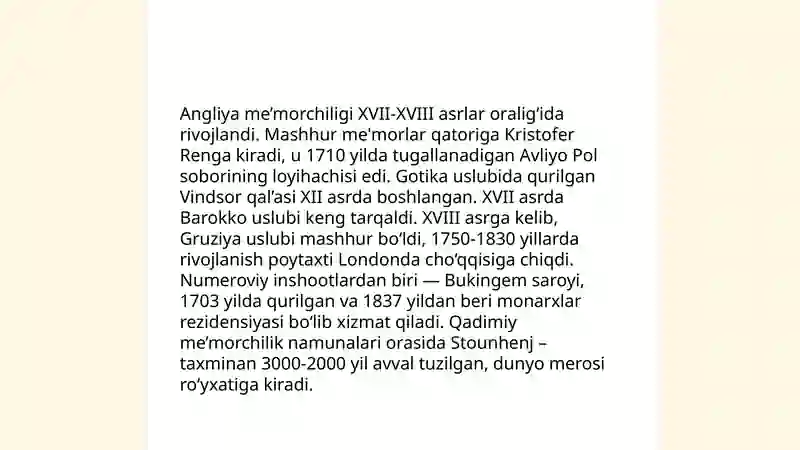 XVI asrda Angliya madaniyati