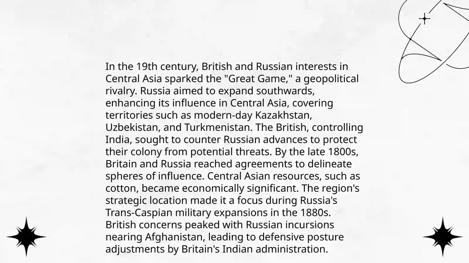 The Great Game: Central Asia in the British-Russian Rivalry