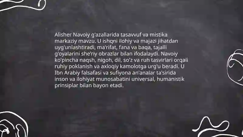 Alisher Navoiy g'azallari