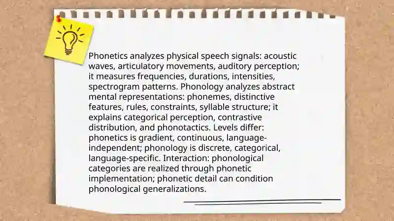 The difference between Phonetics and phonology