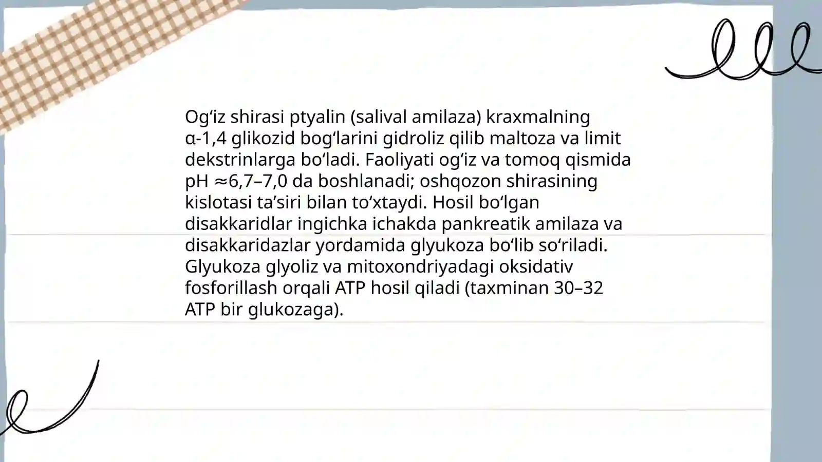 Ogʻizda nonning mexanik parchalashi va chaynash jarayoni