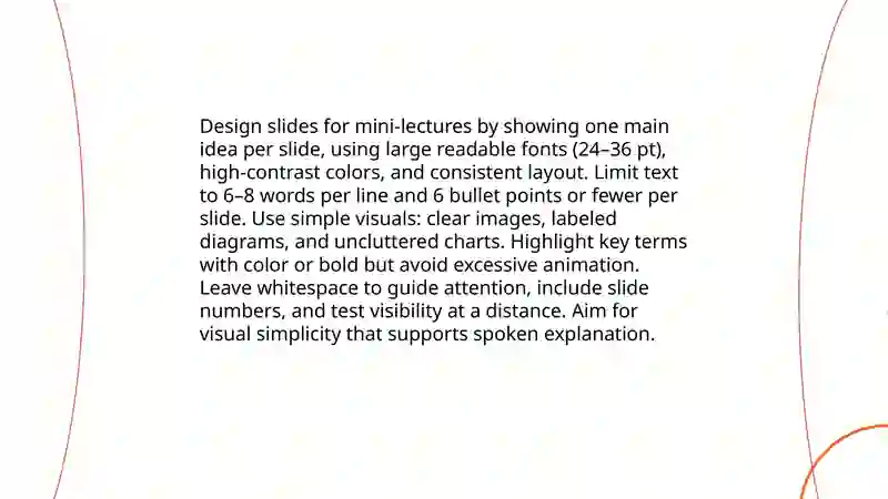 Speaking: Mini-Lecture with Slides