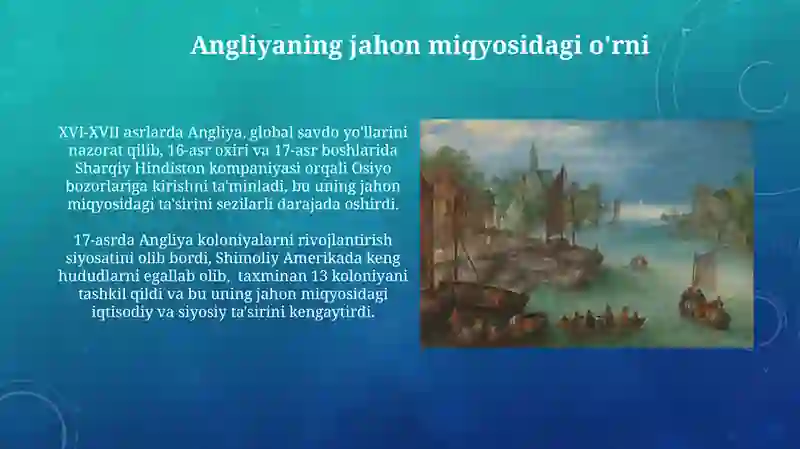 XVI-XVII asrlarda Angliya