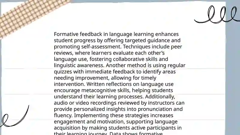 THE ROLE OF FEEDBACK IN IMPROVING STUDENTS’ LANGUAGE SKILLS