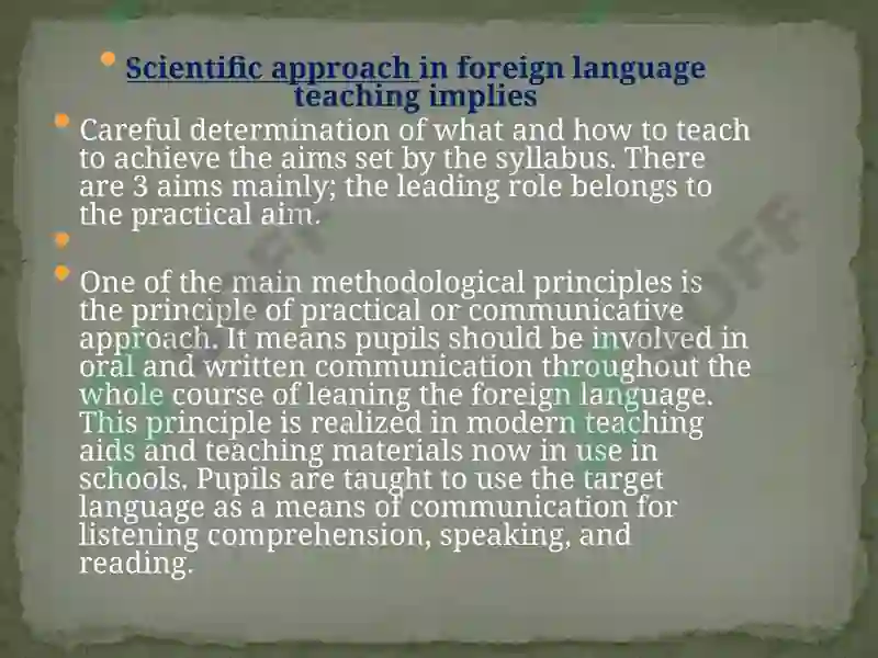 PRINCIPLES OF FOREIGN LANGUAGE TEACHING