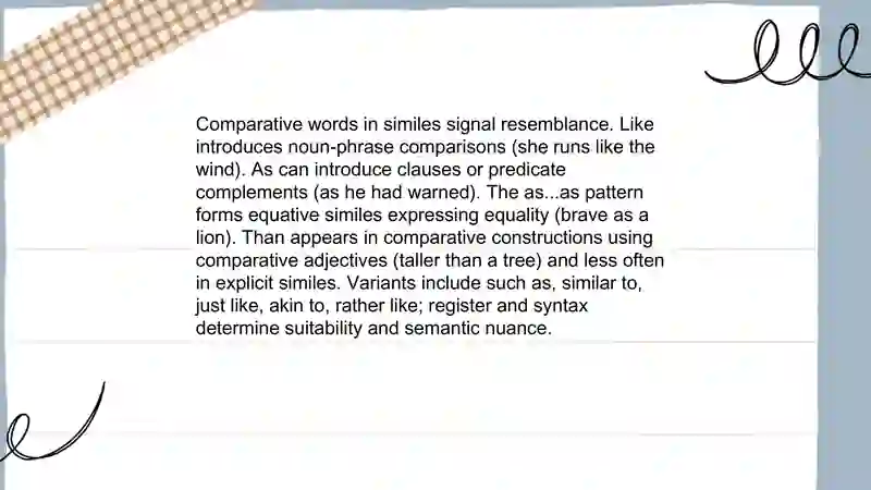 Expressive means and stylistic devices: Simile
