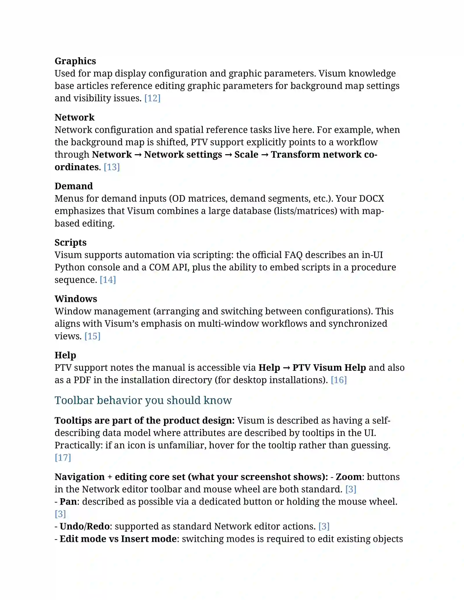 PTV Visum Uni 2026 Interface Tour and Practical User Guide