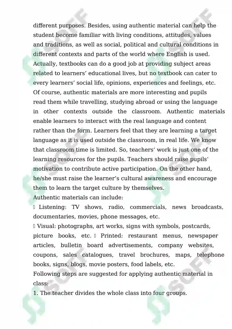 Theoretical background of teaching listening and use of authentic materials