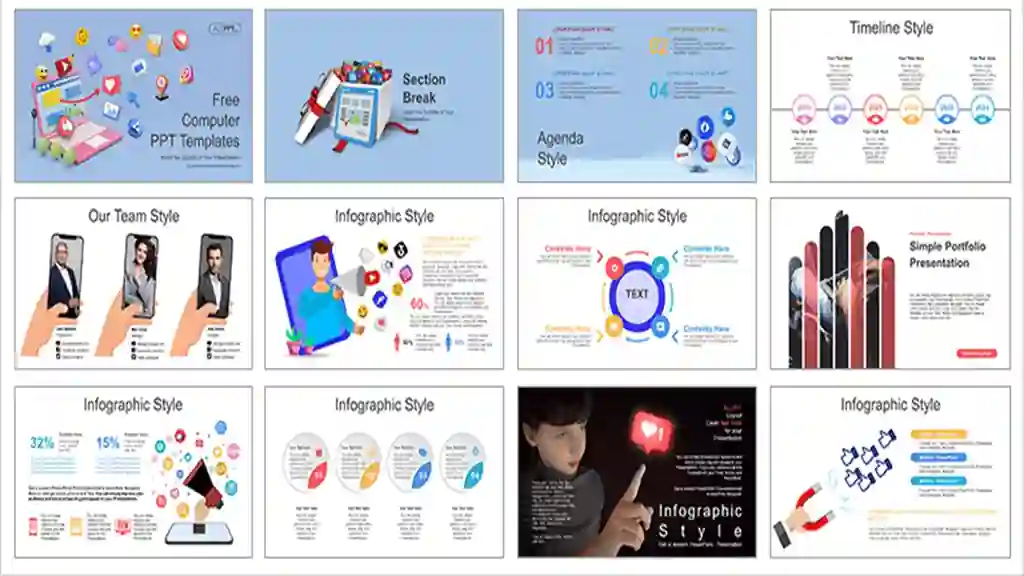 Slayd uchun shablonlar ( 12 xildagi slayd va hammasini ichida 40 sahifadan ortiq )