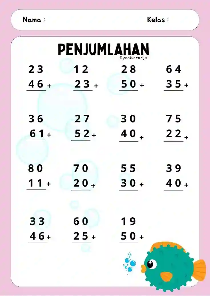 Boshlang‘ich sinf uchun Matematikadan Topshiriq
