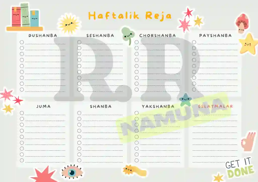 Quvnoq Haftalik Reja