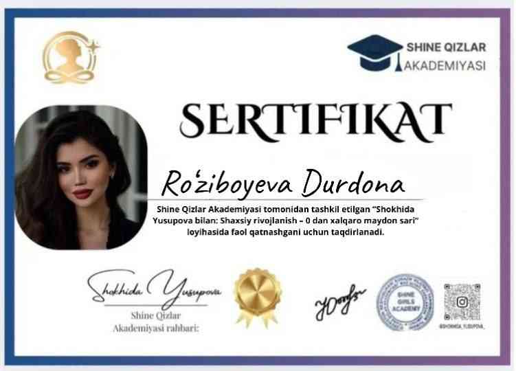 Durdona Ro‘ziboyeva