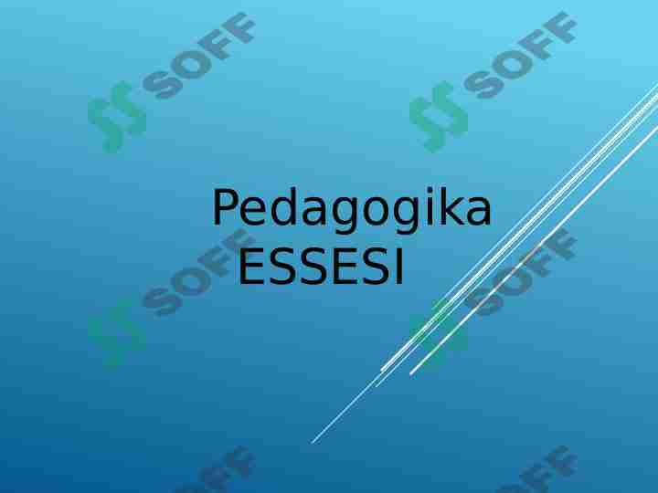Pedagogika ESSESI