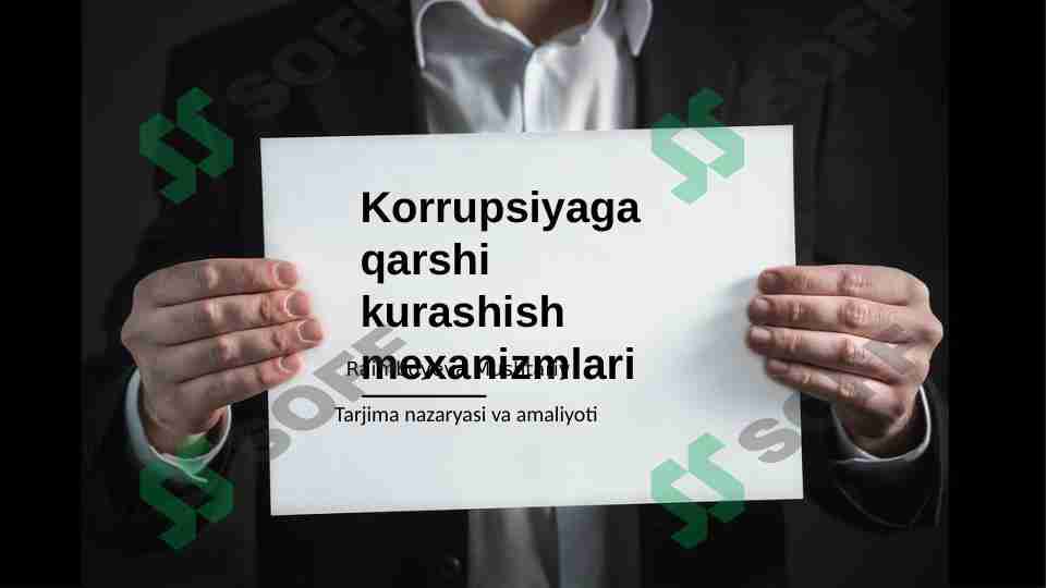 Korrupsiyaga qarshi kurashish