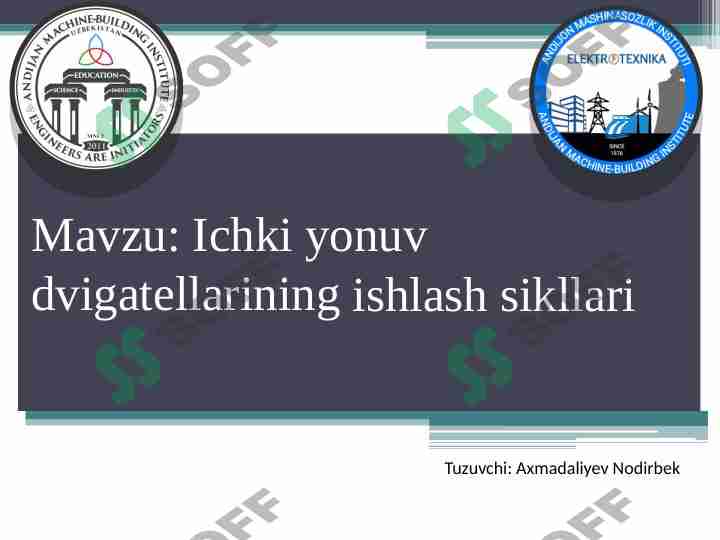 Ichki yonuv dvigatellarining ishlash sikllari