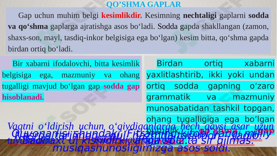 Qo’shma gaplar,Bog’langan qo’shma gaplar.