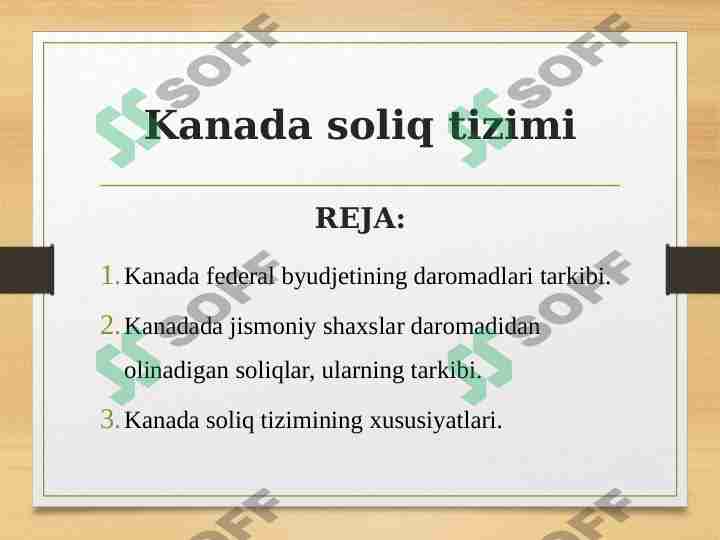 Kanada soliq tizimi