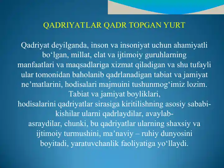 QADRIYATLAR QADR TOPGAN YURT