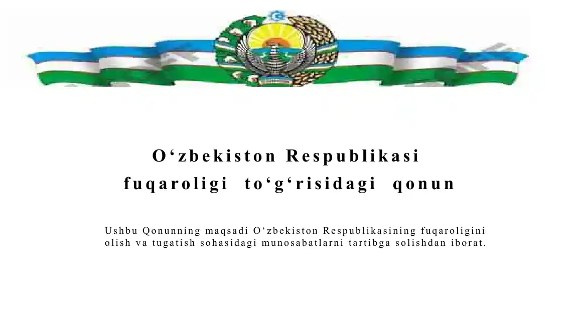 O‘zbekiston Respublikasi fuqaroligi to'g'risidagi qonun