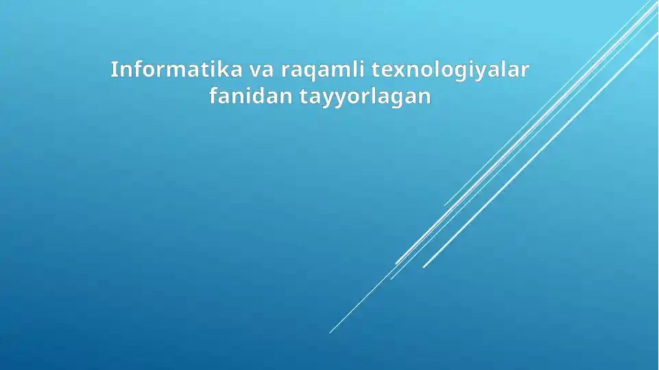 Ma’lumotlarni bulutda saqlash platformalari bilan ishlash