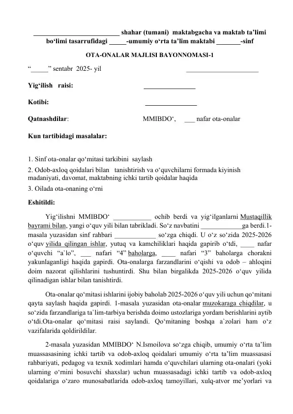 OTA-ONALAR MAJLISI BAYONNOMASI-1