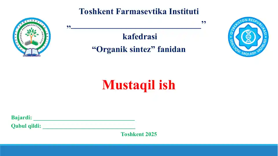 1.3. Parafinlar, olefinlar asosida olinadigan dori preparatlari. Taqdimot 13 bet.
