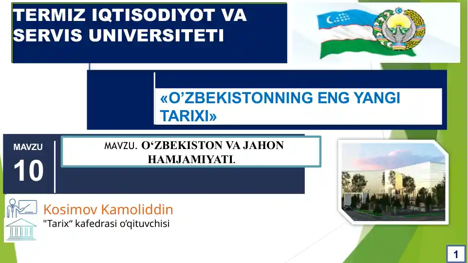 O‘zbekistonning eng yangi tarixi