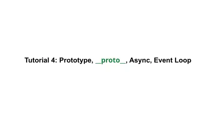 JavaScript Prototype Tutorial