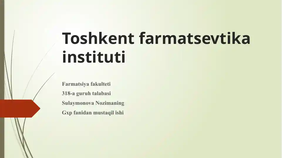 Yaxshi dorixona amaliyoti (GPP)