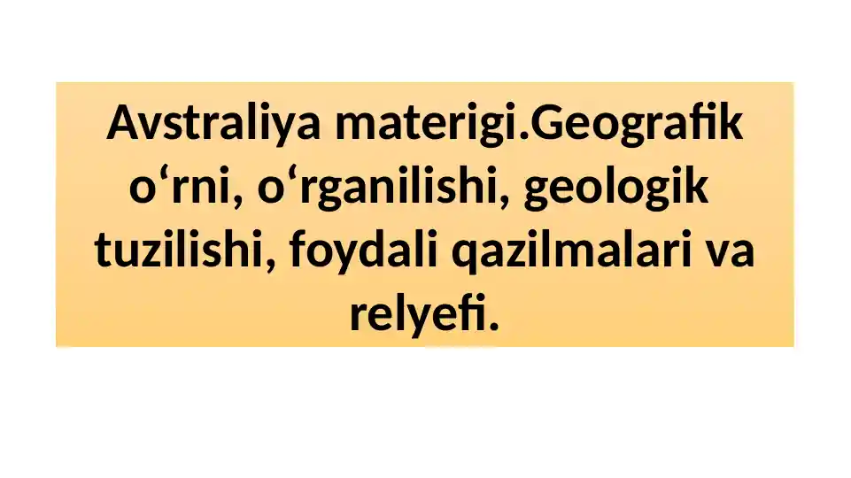 Avstraliya materigi