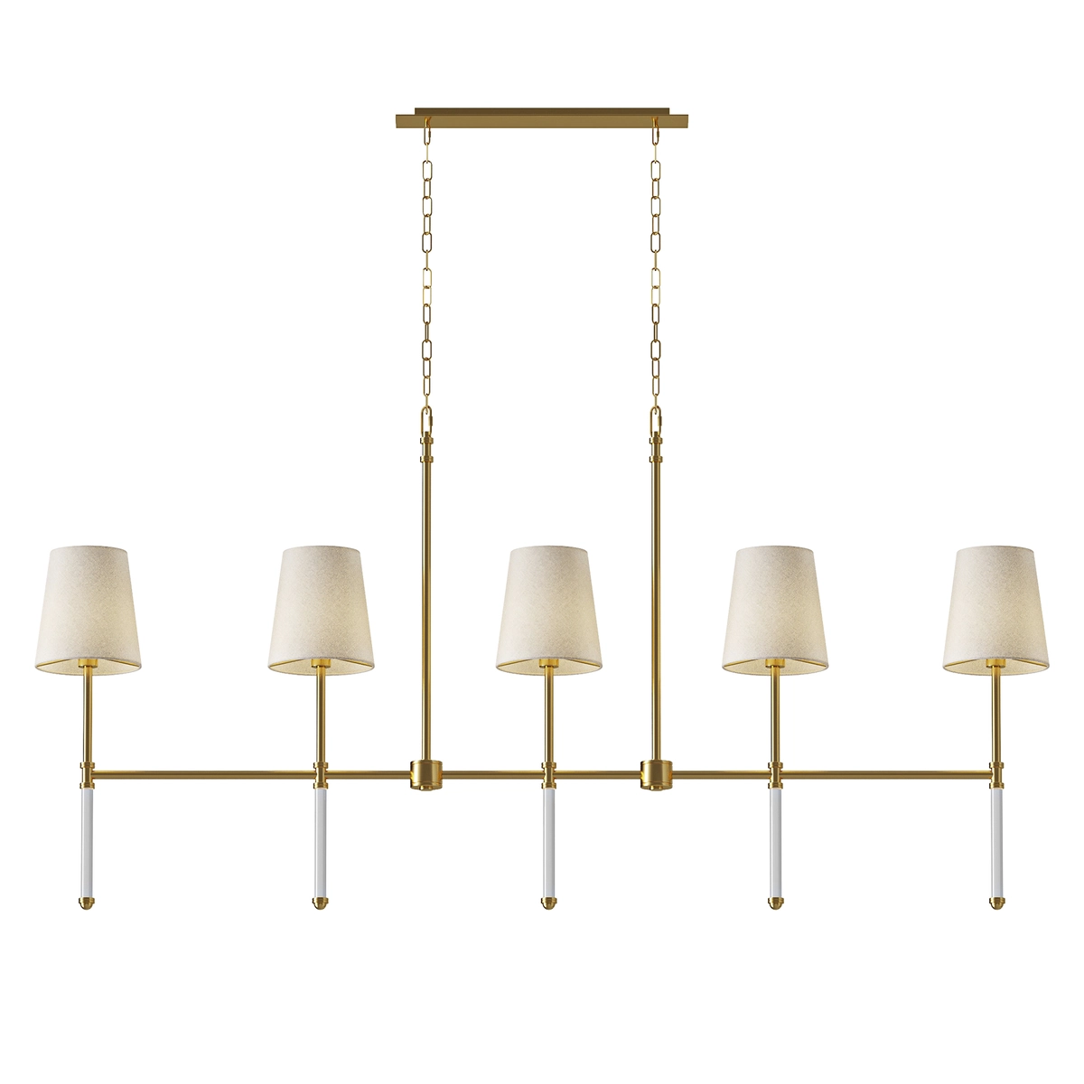 DEMIAN LONG slatted chandelier