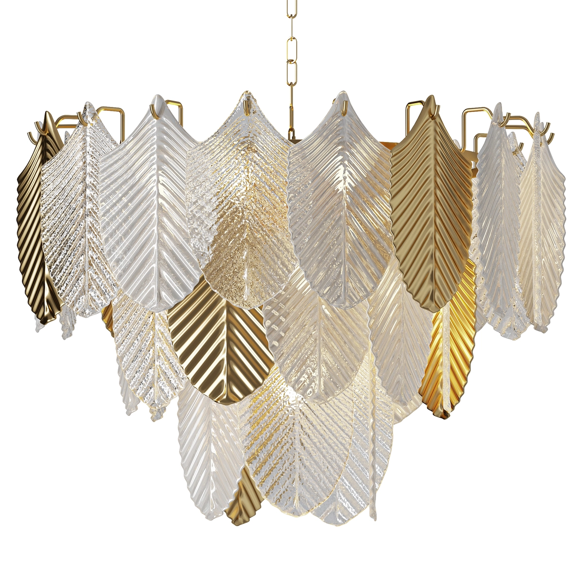 Freya Hloya Gold Glass Pendant Chandelier Dzin la la