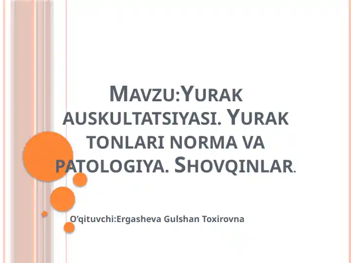 Yurak auskultatsiyasi