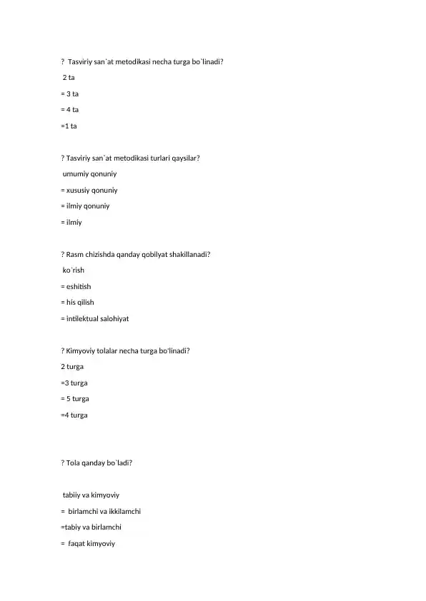 Tasviriy san’at metodikasi taqdimoti