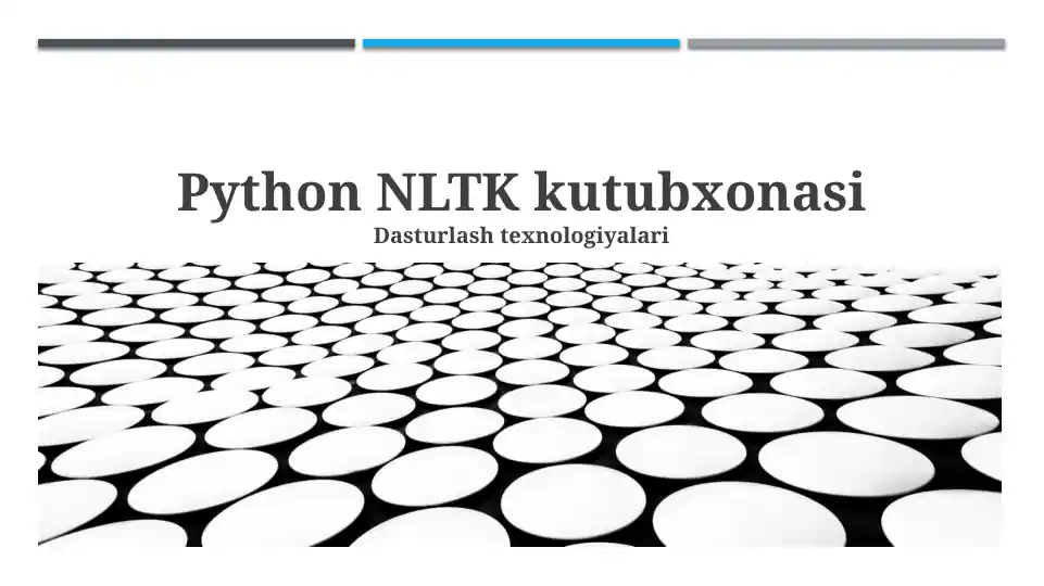 Python NLTK kutubxonasi