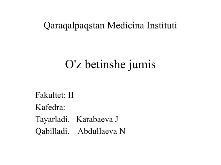 Qaraqalpaqstan Medicina Instituti