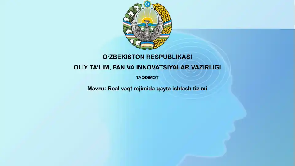 Real vaqtda qayta ishlash tizimi