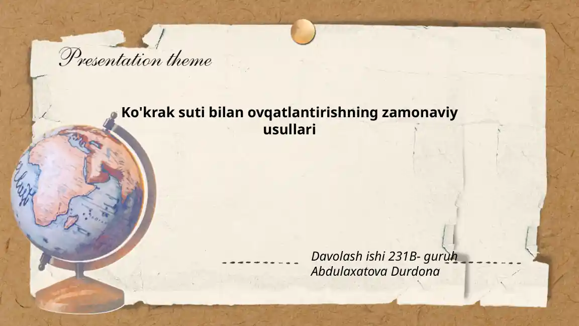 Ko'krak suti bilan ovqatlantirishning zamonaviy usullari