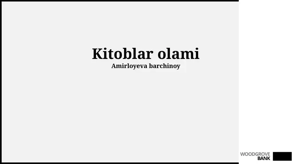Kitoblar olami